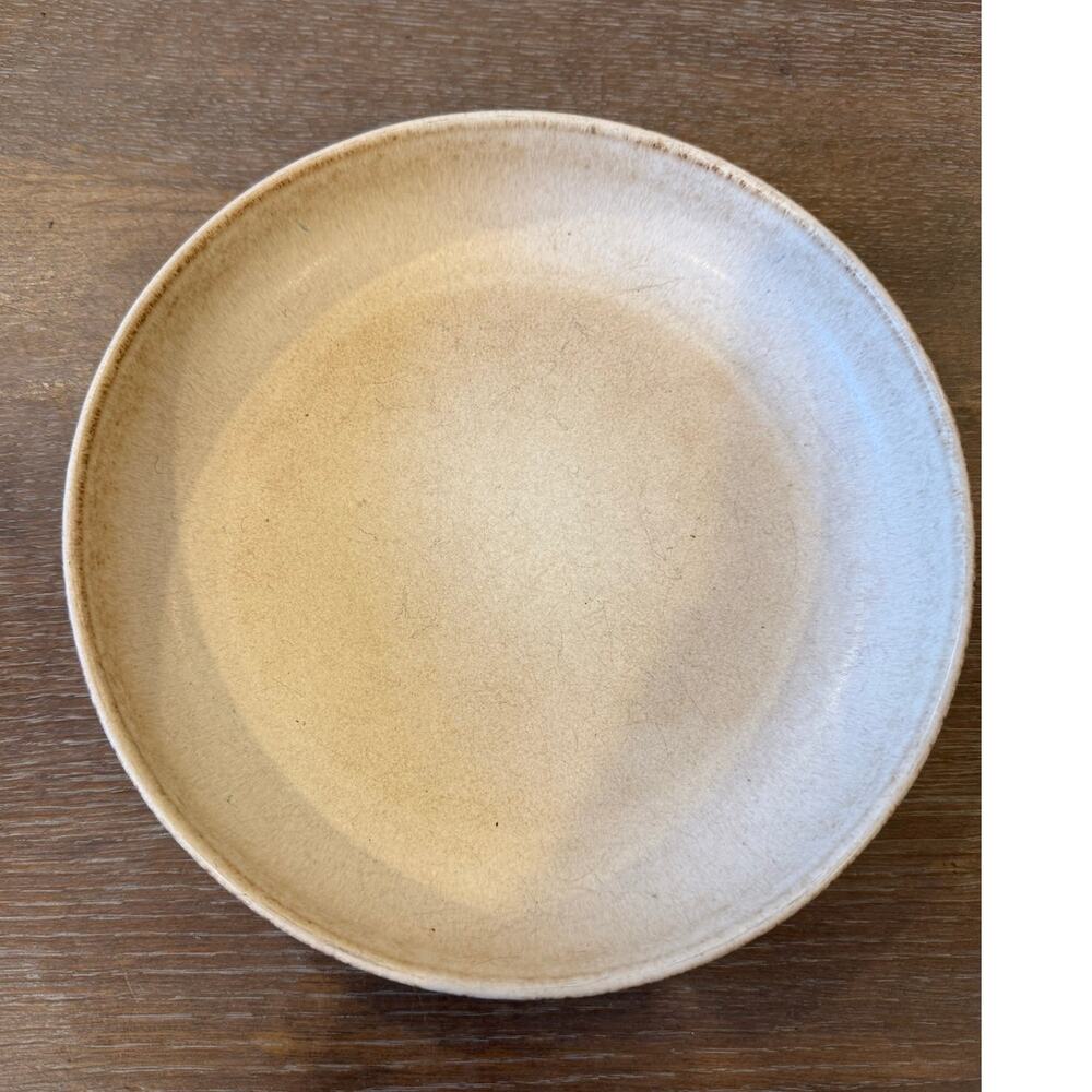 Anthropologie Cream Rustic Boho Ceramic 9 inch diameter Plate Bowl